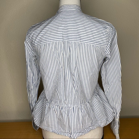Madewell Lakeside Peplum Stripe Shirt - Picture 6 of 9